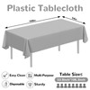 CC-SLZP 3 Pack Premium Plastic Tablecloth, 54 x 108 inch