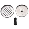 YIKANGHENG Meat Barbecue Presses Mold, 4.6 Inch Stainless Steel Round
