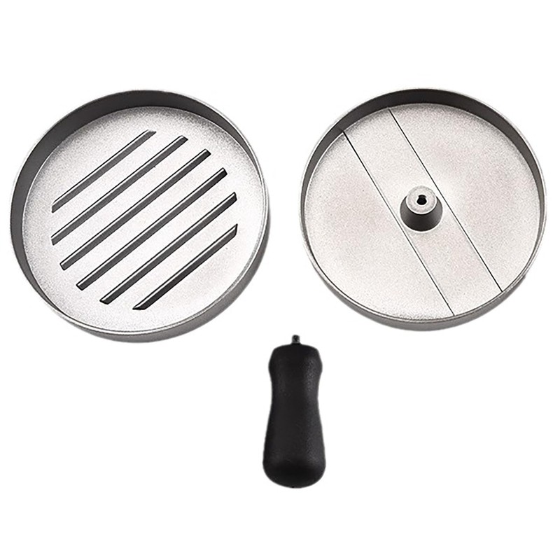YIKANGHENG Meat Barbecue Presses Mold, 4.6 Inch Stainless Steel Round