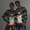 Unisex Women's Ugly Christmas Sweater LED Light Funny Novelty Knit