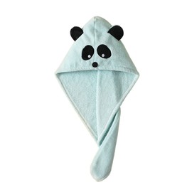 Hair Turban Adult Children's Hair Towel Microfibre Hair Drying Towel with Button Headscarf Quick-Drying Absorbent Hair Drying Towel Girls Women Swimming Cap Panda Towel for Shower Salon Bathroom
