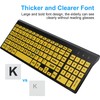 HXMJ-Wireless Large Print Keyboard and Mouse Set with USB Receiver|