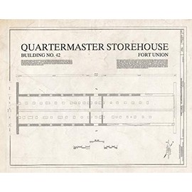 Historic Pictoric : Blueprint HABS NM-164-Z (Sheet 1 of 2) - Fort Union, Quartermaster Storehouse, State Highway No. 161, Watrous, Mora County, NM 14in x 11in