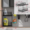 SUEH DESIGN Under Sink Organizers and Storage, 2 Tier Metal
