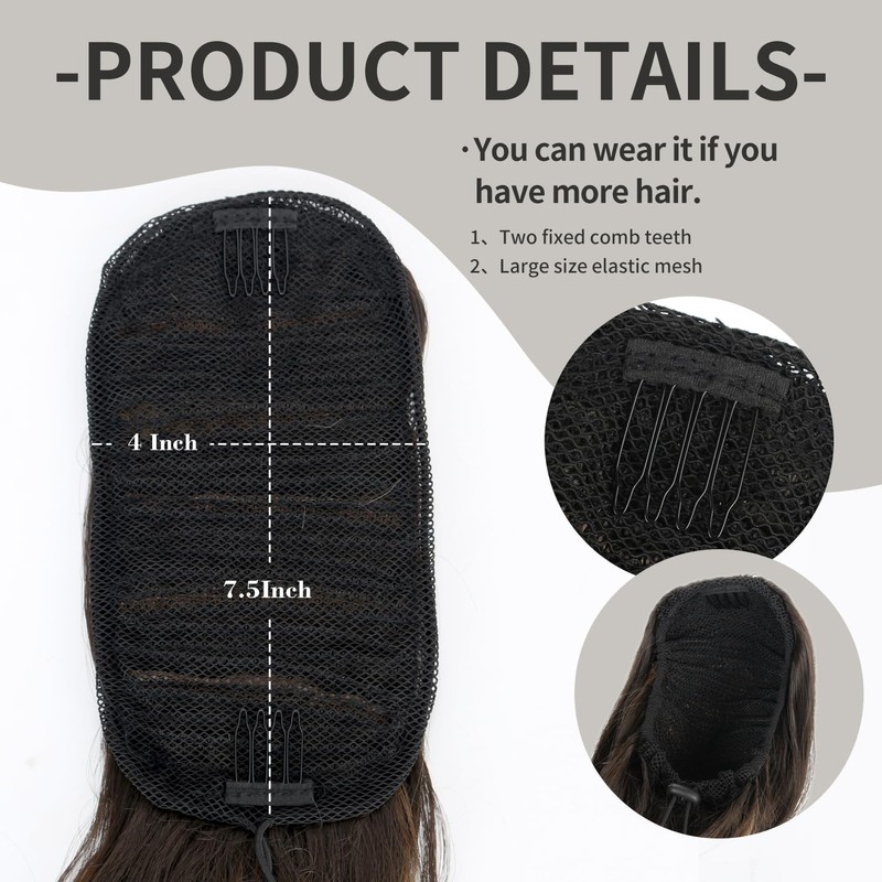 Imierfa Curly Ponytail Extension for Black Women - 22 Inch