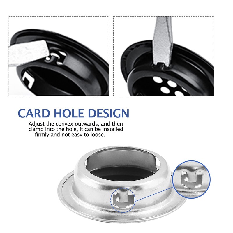 Uenhoy 20 Pcs Black Air Vents 2.1" (53mm) Circular Soffit