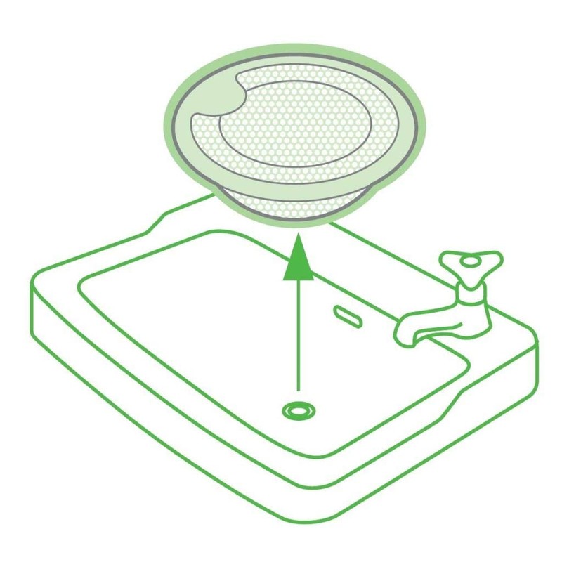 IRETION Washbasin Drain Garbage Catcher, Punching, Stainless Steel, Polished, Drain