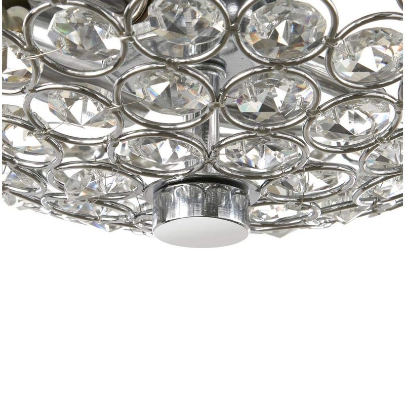 Home Decorators Barclay 2-Light Chrome and Crystal Flush Mount