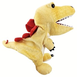 DDEMSMOE Dinosaur Hand Puppets 11.8 Inch Plush Stuffed Animals with Open Movable Mouth, Interactive Toy Storytelling Gift for Girls and Boys:_Stegosaurus