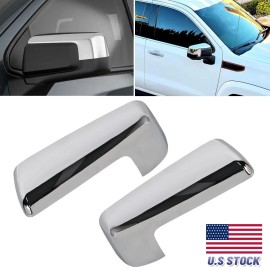 Dhnewpart Rearview Mirror Cover Caps For Chevy Silverado for GMC Sierra 1500 2019-2024 DP