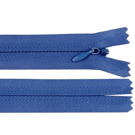 cyclingcolors 2x Cerniera invisibile N°3 20 cm – chiusura lampo in poliestere con cursore, estremità aperta, per cucito sartoria abbigliamento giacche cappotti – blu denim scuro