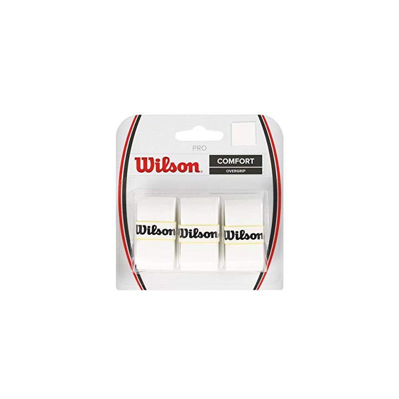 Wilson Overgrip, Pro Overgrip, Unisex, White, Pack of 3, WRZ4014WH