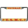 U.S. Marine Veteran Chrome Metal License Plate Frame