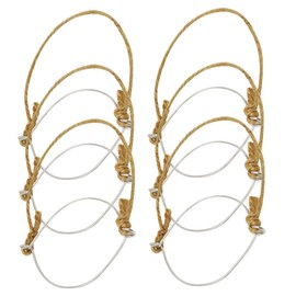 BESTYASH Pack of 6 Preserving Jars Handle Hanging Canning Jars Glass Hooks Cucumber Jar Hanger Wire Hanger Container Cable Holder Solar Rustic Stainless Steel