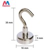 Magnetpro Magnetic Hooks 18 lbs Super Suction Strong Magnet Neodymium