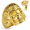 Tapsi´s Coolbodyart® Men's Ring Sigel Ring with Floral Decorated Skull