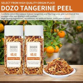 DOZO Dried Orange Peel Dried Tangerine Peel Strip 7.05oz/200g Citrus Sinensis Tangerine Peel Chen Pi Si 100% Natural Pure Herbal Tea Chinese Seasoning Spice Baking＆Tea 陈皮丝 陳皮 干橙皮 橘皮