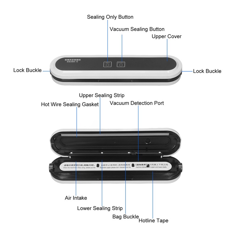 Vacuum Sealer Automatic Food Storage Air Vacuum Sealing Machine for