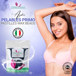 DERMAWAX Dermawax Blue Azulene Wax Beads 1kg - Gentle Low-Temperature Formula for Full Body Hair Removal - Face, Legs, Bikini, Armpits & Brazilian Waxing - Made in Italy (1 kg, Azulene)