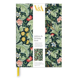 Museums & Galleries Address and Birthday Book - Leicester Wallpaper by J.H Dearle - Floral Hardback Organiser
