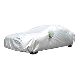 Car Cover, GORDITA Car Covers Waterproof All Weather Snowproof Windproof Scratch Resistant Outdoor UV Protection with 6 Reflective Strips, Size 3XL Universal Fit for Sedan (Up to 193")