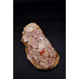 Farmhouse pâté de campagne with Bell Pepper – Traditional French Country-Style Terrine, Rustic & Gourmet Spread, Artisanal Recipe, Glass Jar – Les Terrines de Thierry