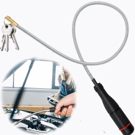 1Pcs Magnetic Pickup Tool, 3LB Portable Extendable MagneticHandheld Stick with Non-Slip Handle, Flexible Bendable Spring Magnet Stick for Picking Up Small Parts Metal Objects