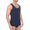 Landofgenie Men's Cotton Sleeveless Romper with Snap Crotch Solid Colours