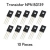 Set of 10 Transistors NPN BD139 80V 1.5A