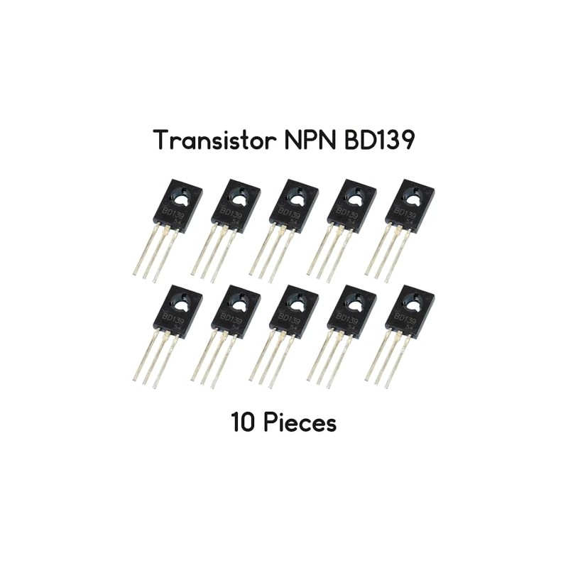 Set of 10 Transistors NPN BD139 80V 1.5A