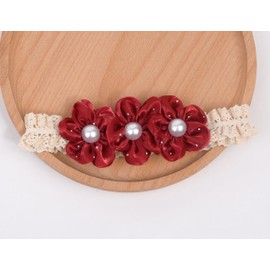 BIANHUAN Baby Hair Band, Hair Accessory, Floral Lace, Kids, Hair Ornament, Headdress, Ribbon, Kids, Girls, Cute, 2-piece Set, Wedding, Recital, Birthday Gift