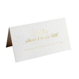 Place Cards "Schön, dass du da bist" | 10 cm x 9 cm | Textured Cardboard 300 g/m² | Pack of 50