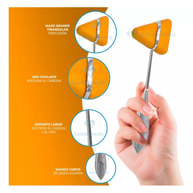 Gambimedic Martillo Reflejos Taylor Neurologico Triangulo Gambimedic3pz