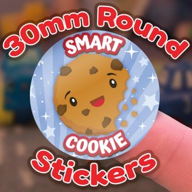 Stone Melon School Reward Stickers 144 Well Done Smart Cookie Stickers 30mm Round Awards Nursery Teachers Parents Children Kids