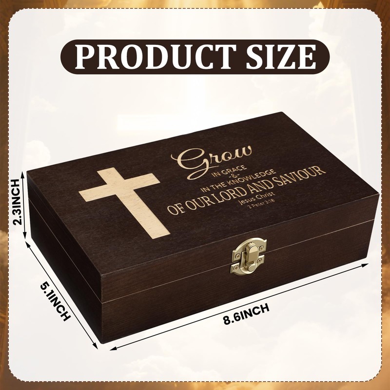 Memory Keepsake Box for Baptism Gifts Christening Wooden Gift Box