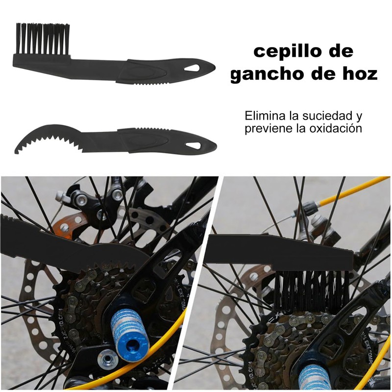 Kit de Limpieza de Cadena de Bicicleta, Cepillo de Limpieza