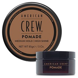 AMERICAN CREW Men's Hair Pomade by American Crew, Like Hair Gel with Medium Hold & High Shine, 3 Oz (Pack of 1)