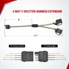 Nilight 4 Way Flat Trailer Y-Splitter Plug and Play Adapter