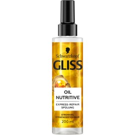 Gliss Express Repair Conditioner Oil Nutritive (200 ml), Conditioner Nourishes Straw, Damaged Hair, Conditioner with Heat Protection up to 230 °C
