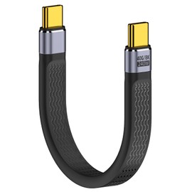 AreMe Short USB C Cable 5.3 inch, USB C to Type C 240W Fast Charging USB 4 Cable Supports 8K HD Display, 40Gbps Data Transfer for Thunderbolt 4/3, Laptop, Tablet, Phone and More