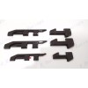 GMC 4PCS Gloss Black Door Rear AT4 Canyon OVERLAY Emblems