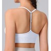 Women's Sports Bras Adjustable Y Back Spaghetti Strap Racerback Padded
