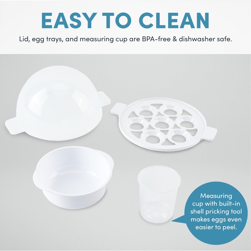 AROMA® Overly Easy Egg Cooker, Steamer, and Electric Egg Poacher