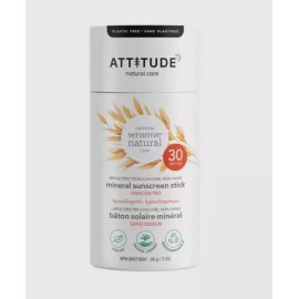 Attitude Mineral Sunscreen Stick Oatmeal for Sensitive Skin SPF 30 - Unscented