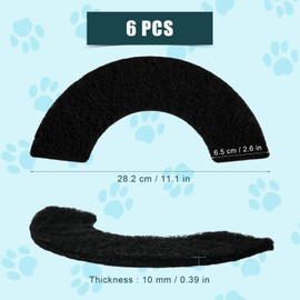 NQEUEPN Pack of 6 Carbon Filters for Litter Robot 4, Activated Carbon Filter Replacement Carbon Filter for Cat Litter Tray Filter Replacement Suitable for Litter Robot 4 (Black)