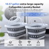 Monozuki Collapsible Plastic Laundry Basket 10.6 gallon(40L) Eco-recycled material- Foldable