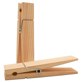 Oversized Wooden Clothespins 9-inch, Pack of 10 Large Clothes Pins Heavy Duty for DIY Laundry Room Décor and Crafts, by Woodpeckers
