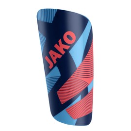 JAKO Unisex Shin Pads River Light, SkyBlue/Navy/Coral, S