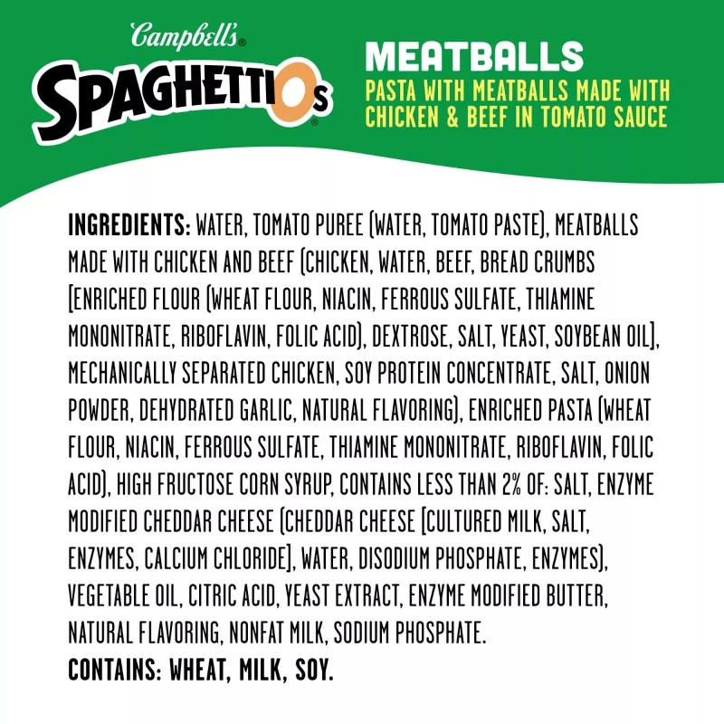 SpaghettiOs Canned Pasta with Meatballs 15.6 oz x 3 Cans