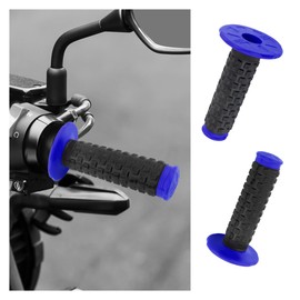 Dirt Bike Grips,7/8'' Motorcycle Grips,Non-Slip Motorcycle Parts Motorcycle Handlebar Grips,PU Pro Taper Pillow Top Grips Dirtbike Accessory Parts for Handle Bar Grips (Blue)